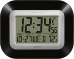 Atomic Digital Wall Clock With Indoor Temperature, Black, 12-INCH. Fixed Price $52.99.