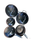 Food Five-piece Non-stick Pan Set With Lids, Induction Electric Gas Compatible. Fixed Price $79.97.