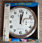 La Crosse Technology Atomic Metal Wall Clock WT-3161WH New In Box. Fixed Price $49.49.