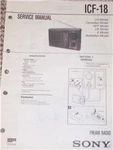 Original Sony ICF-18 Fm/am Radio Service Manual Repair. Fixed Price $7.98.