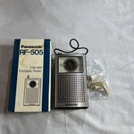Vtg Panasonic RF-505 Fm/am Pocket Portable Radio W/box & Ear Phone. Fixed Price $25.00.