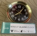 Equity 12020 4" Mini Bell Fashion Alarm Clock Wind Up Gold Black Brand New. Fixed Price $14.99.