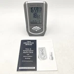 The Sharper Image Time And Temperature Alarm Clock Model Number ET258 Working. Fixed Price $5.00.