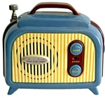 Walgreens Radio #758006 Mini Retro Blue Fm Battery Operated Auto Scan 2.5" Vtg. Fixed Price $12.49.