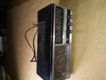 Magnavox Solid State Table Top Radio Model 2FM016 Black Works 10" Wide. Fixed Price $45.00.