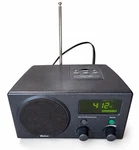 Boston Acoustics Am/fm Clock Radio Alarm Dual Aux Black Tested Works. Fixed Price $49.99.