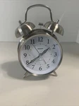 Sharp Twin Alarm Clock Metal Backlight Glow Hands Old Fashioned Bell SCP800. Fixed Price $12.89.