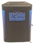 Ihome IP40 Black Docking Alarm Clock Radio W/power Cord, Preowned,tested & Works. Fixed Price $20.00.