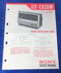Sony ICF-C820W Fm/am Digital Clock Radio Original Service Manual Schematic M017X. Fixed Price $27.95.