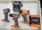 Ridgid 18V Brushless Cordless 4-TOOL Combo Drill Driver, Impact, Speaker. Fixed Price $179.99.