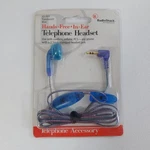 Radio Shack Hands Free In-ear Telephone Headset Translucent Blue. Fixed Price $9.99.