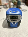 Philips Compact Disc Clock Radio Cd Player Blue AJ3958/17 - Tested Working. Fixed Price $28.41.