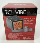 Amplicom Tcl Vibe Travel Alarm Clock W/vibration Wristband & Pouch. Fixed Price $34.77.
