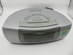 8" Timex T243S Alarm Clock Am/fm Radio Silver Tested Clean Excellent. Fixed Price $19.81.