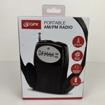 Gpx Portable Am/fm Radio R116B W/ Headphones & Belt Clip - New In Box. Fixed Price $17.99.