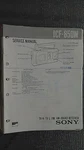 Sony ICF-850W Service Manual Original Book 4 Band Receiver Am Fm Tv Weather. Fixed Price $19.98.