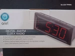 Onn Digital Am/fm Clock Radio Dual Alarms ONA15AV101- Battery Or Plug In Powered. Fixed Price $15.89.