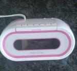 Memorex Am/fm Alarm Clock Radio Pink & White W207-PNK Tested Works Great. Fixed Price $12.00.