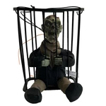 Halloween Animated Caged Ghoul Monster Screams Talks Moves Lights Up 10" Video. Fixed Price $29.99.
