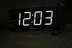Mesqool CR1001 - White Led Projection Alarm Clock Tested And Working. Fixed Price $12.62.