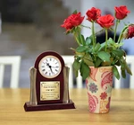 Arch Gold Metal Column Clock Gift Employee Years Of Service Award Retirement. Fixed Price $149.99.