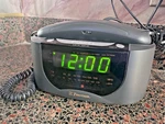 Emerson Am/fm Clock Radio Telephone Ckt 9008 Works!. Fixed Price $16.97.