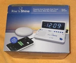 Rise Shine Dual Travel Alarm Clock Sonic Alert SBT625 Bed Vibrator Usb Charger. Fixed Price $30.99.
