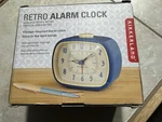 Kikkerland Retro Alarm Clock-blue-glow In The Dark Hands (uses 1 Aa Battery). Fixed Price $22.99.