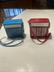 2 Vintage Lloyd's Red & Blue Six Transistor Pocket Am Radio Japan. Fixed Price $29.95.