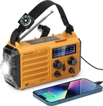 Emergency Weather Radio 5-WAY Powered Noaa Solar Hand Crank, Am/fm/sw, 18500MW. Fixed Price $48.99.