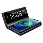 Supersonic SC-6025QI Dual Alarm Clock With Wireless Charger, Small, Black. Fixed Price $55.99.