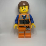 Lego Movie Emmet Brickowski Minifig Alarm Clock 2014 Battery Lcd Tested Works 9". Fixed Price $15.99.