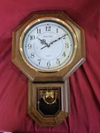 Timekeeper Essex Westminster Chime 17" Modern Pendulum Wall Clock Tested Works. Fixed Price $39.99.