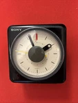 Vintage 80S Black Sony Cube ICF-A10W Am/fm Clock Radio Alarm Japan. Fixed Price $40.00.