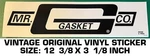 Mr. Gasket Co. - Vintage Original Vinyl Decal Sticker Nhra Racing. Fixed Price $9.54.