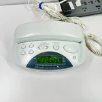 Vtg Ge Am/fm Clock Radio Phone Corded Bedroom 29291A - Tested. Fixed Price $19.99.