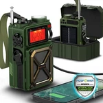 Hand Crank Weather Radio Emergency Solar IPX3 4000MAH Power Bank Charger Light. Fixed Price $49.99.