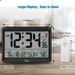 Atomic Clock With Indoor Outdoor Temperature - 8.5'' Digital Battery Op.... Fixed Price $30.64.