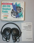 Vintage " Optimus Stereo Mate Am/fm Headset Radio 12-176 With Original Box. Fixed Price $12.50.