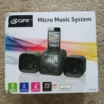 Gpx Micro System MP3 Dock Connector Am/fm Radio HM102B Audio Input Emusic. Fixed Price $12.99.