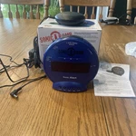 Sonic Bomb Vibrating Alarm Clock With Bed Shaker Blue (open Box). Fixed Price $24.99.