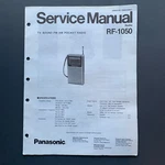 Panasonic RF-1050 Tv Sound Fm-am Pocket Radio Original Service Manual. Fixed Price $9.99.