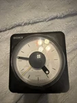 Vintage 80S Black Sony Cube ICF-A10W Am/fm Clock Radio Alarm Japan. Fixed Price $59.99.