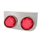 Bracket W/ Two 9 Dual Function "glo" Lights - Red Led/ Lens. Fixed Price $56.47.