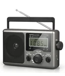 MD-T26 Am Fm Sw 3 Band Portable Radio Receiver Lcd Display Clock Greadio Jack. Fixed Price $15.99.