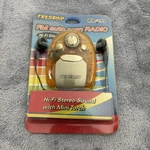 Vtg Telstar Fm Radio Portable With Earbuds RA-399 Orange Light Hi-fi Stereo. Fixed Price $19.99.