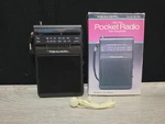 Vintage 1992 Realistic Pocket Am/fm Radio 12-275 W/box & Earphone Open. Fixed Price $34.99.