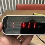Timex T121-B-A Black/silver Digital Alarm Clock W/red Display. Fixed Price $7.99.