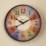 Westclox 12 Wall Clock Rustic Farmhouse Multicolor Vintage Style Decor. Fixed Price $15.99.