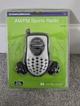 Durabrand Am/fm Sports Radio PR-355 Two Way Sound Speaker Headphones Unopened. Fixed Price $11.00.